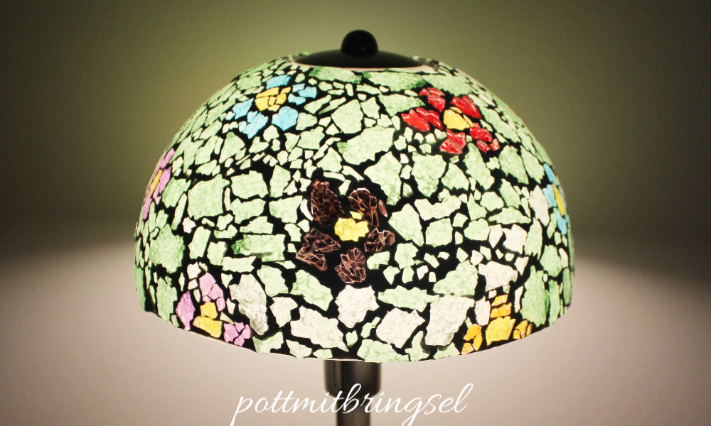 Crackle-Mosaiklampe Blumenwiese